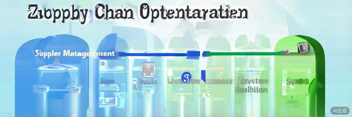 供应链优化策略总览图：展示从供应商管理、库存优化到物流配送的全链路效率提升示意图
