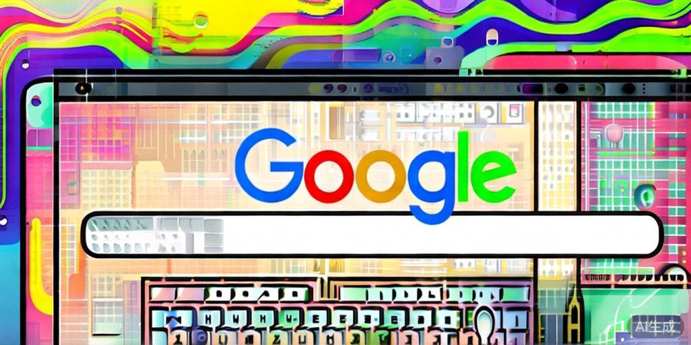 Google搜索广告示意图：显示用户在搜索框中输入具体产品关键词的场景