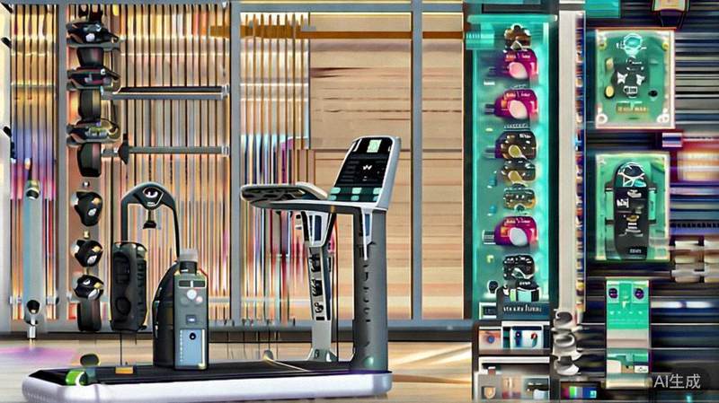 健康与福祉品类展示：智能健身设备与个性化营养补充剂产品组合图