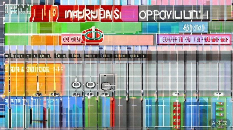 利基市场机会分析图：显示多个细分市场及其增长潜力与竞争强度的矩阵分析