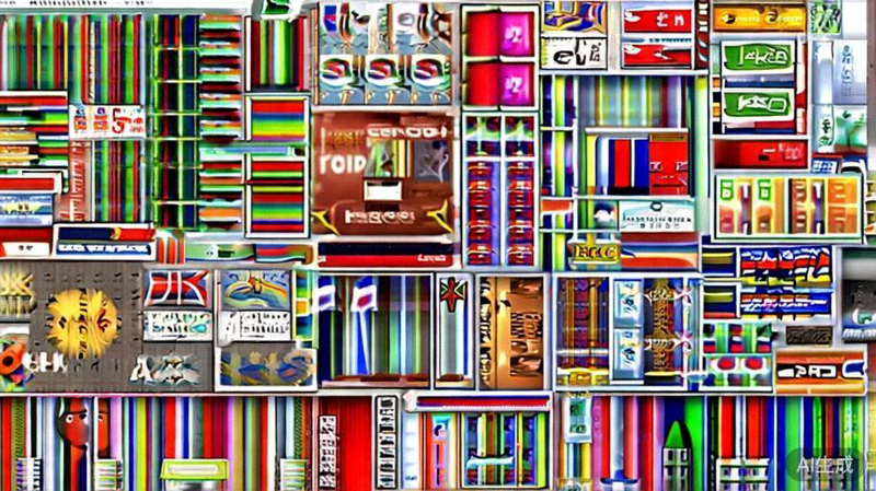 拼贴画展示多个国际知名品牌在不同市场的本地化产品包装与广告海报对比