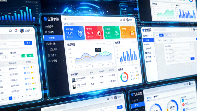 选品工具实战：屏幕上同时显示多个流行选品软件的操作界面与数据看板